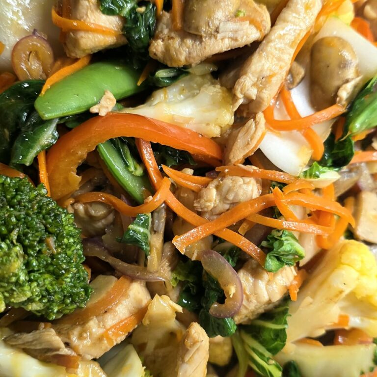 cooked in a wok